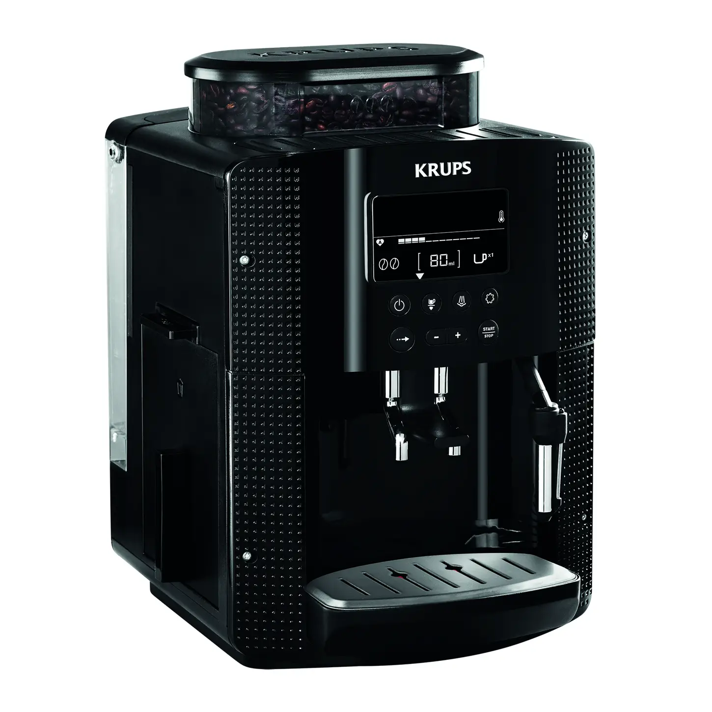 Machine à Café à Grain Krups Essential - Broyeur Intégré - Noir 1450W 1.6L